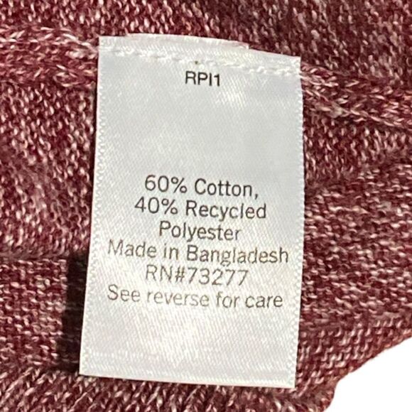 NWT Sonoma Supersoft Raglan Sweater Red Gray M Casual Minimalist Preppy Layering - Picture 6 of 8